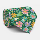 Pastellfarbene Wildblumen in rosa, Lila orange und Krawatte (Gerollt)