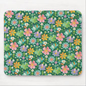 Pastellfarbene Wildblumen in rosa, Lila orange und Mousepad (Vorne)