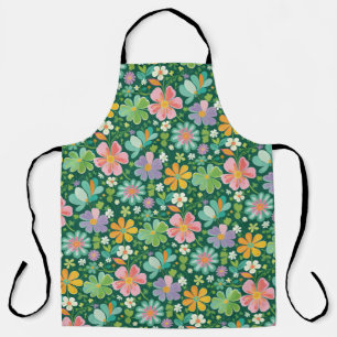 Pastellfarbene Wildblumen in rosa, Lila orange und Schürze