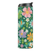 Pastellfarbene Wildblumen in rosa, Lila orange und Thermosbecher (Nach links gedreht)