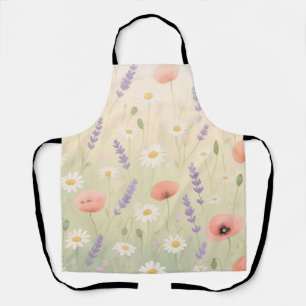 Pastellfarbene Wildblumenwiese Sanfte Blüte Schürze