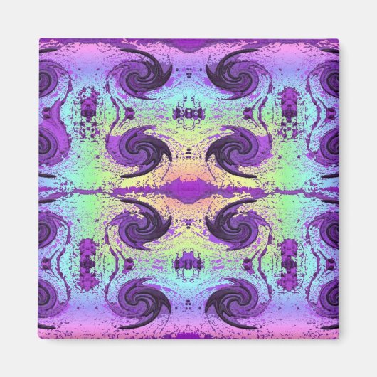 pastellfarbene Wirbel Magnet (Vorne)