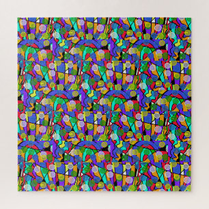 Pastellfarbene wirbelnde abstrakte Muster Puzzle