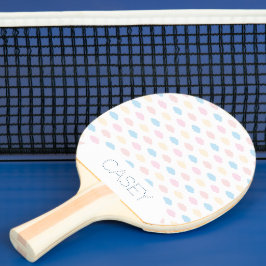 Pastellfarbene Wolken Rosa Blau Gelb Modern. Tischtennis Schläger
