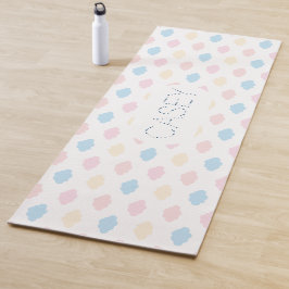 Pastellfarbene Wolken Rosa Blau Gelb Modern. Yogamatte