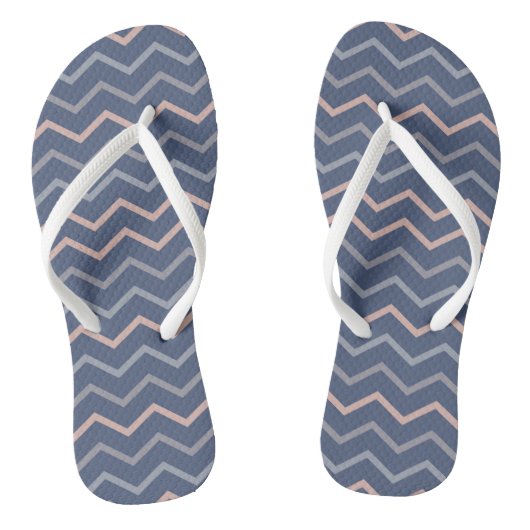 Pastellfarbene Zickzack Flip Flops Badesandalen (Fußbett)