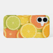 Pastellfarbene Zitrus-Scheiben-Muster iPhone 16 Hülle (Rückseite (Horizontal))