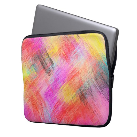 Pastellfarbener Abstrakter Hintergrund Laptopschutzhülle (Vorderseite Links)