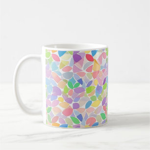 Pastellfarbener Frühlingsmosaik Kaffeetasse
