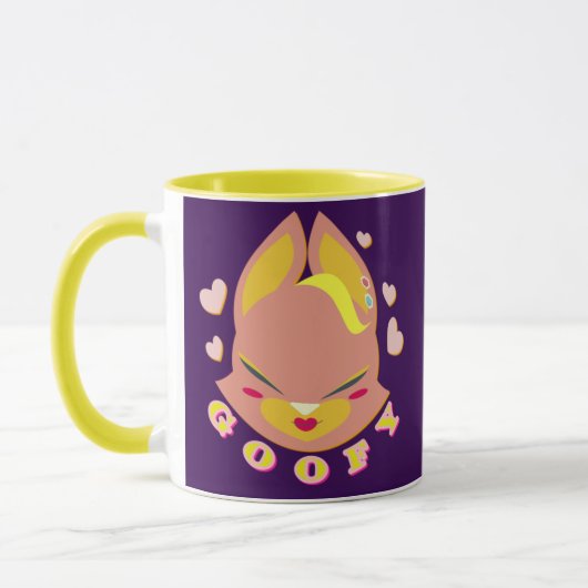pastellfarbener Fuchs-Hase  Tasse (Links)