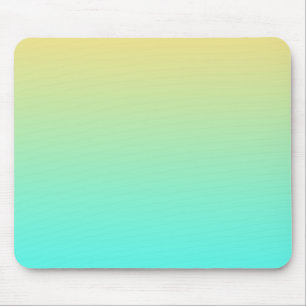 Pastellfarbener Gradient-Hintergrund Türkis Gelb Mousepad