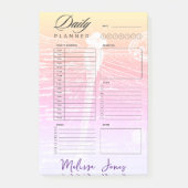 Pastellfarbener Gradient Libellen personalisierter Post-it Klebezettel (Vorderseite)