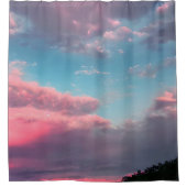 Pastellfarbener Himmel Duschvorhang (Vorderseite)