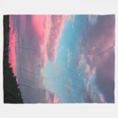 Pastellfarbener Himmel Fleecedecke (Vorderseite (Horizontal))