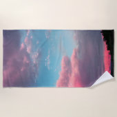 Pastellfarbener Himmel Strandtuch (Vorderseite)
