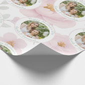 Pastellfarbener Hintergrund mit Foto und Text | Geschenkpapier (Ecke)