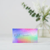 Pastellfarbener Hintergrund | Rainbow Stylish Visitenkarte (Stehend Vorderseite)
