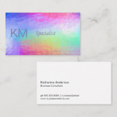 Pastellfarbener Hintergrund | Rainbow Stylish Visitenkarte (Vorne/Hinten)