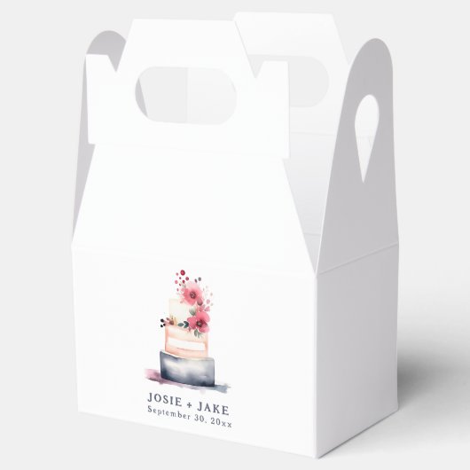 Pastellfarbener Hochzeitstorte Geschenkschachtel (Geöffnet)