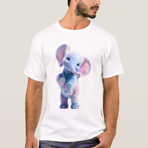 Pastellfarbener Iris-Elefantenbaby für Männer T-Shirt