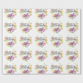 Pastellfarbener Kranz und Text-The-Bride-Muster Geschenkpapier (Flach)