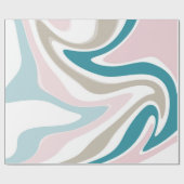Pastellfarbener Marmoranstrich Swirl Geschenkpapier (Flach)