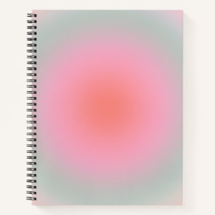 Pastellfarbener minimalistischer Aura-Gradient Notizblock