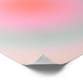 Pastellfarbener minimalistischer Aura-Gradient Poster (Ecke)
