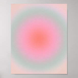 Pastellfarbener minimalistischer Aura-Gradient Poster