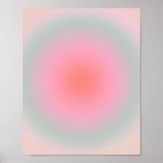 Pastellfarbener minimalistischer Aura-Gradient Poster (Vorne)