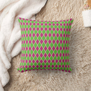 Pastellfarbener Preppy-Golf-Argyle-Muster Kissen
