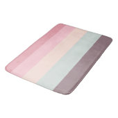 pastellfarbener Regenbogen Badematte (Schrägansicht)