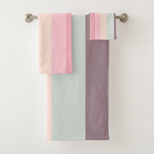 pastellfarbener Regenbogen Badhandtuch Set (Insitu)