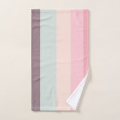 pastellfarbener Regenbogen Badhandtuch Set (Handtuch)