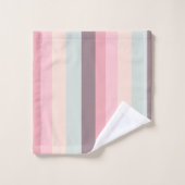 pastellfarbener Regenbogen Badhandtuch Set (Waschlappen)