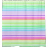 Pastellfarbener Regenbogen Duschvorhang (Vorderseite)