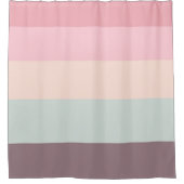 pastellfarbener Regenbogen Duschvorhang (Vorderseite)