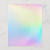 pastellfarbener Regenbogen Flyer (Hinten)