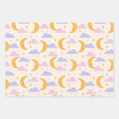 Pastellfarbener Schlaf-Mond Geschenkpapier Set (Vorderseite 2)