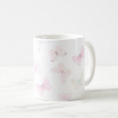 Pastellfarbener Schmetterling Kaffeetasse (VorderseiteRechts)