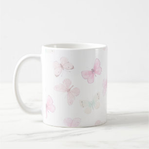 Pastellfarbener Schmetterling Kaffeetasse