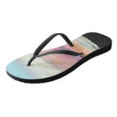 Pastellfarbener Sonnenuntergang | Flip Flops Badesandalen (Schrägansicht)