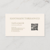 Pastellfarbener Süßer Rosa Quilt-Patchwork Visitenkarte (Rückseite)