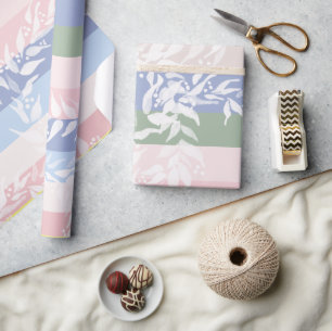 Pastellfarbener und frischer, heller Wasserfarben- Geschenkpapier