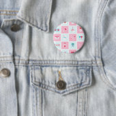 pastellfarbener Valentinstag Button (Beispiel)