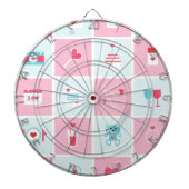 pastellfarbener Valentinstag Dartscheibe (vorne)