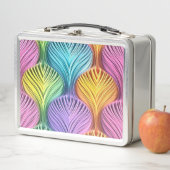 Pastellfarbenes abstraktes Design Metall Brotdose (Beispiel)