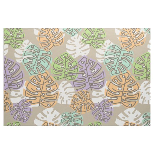 pastellfarbenes Blätter Stoff (Yard (91,4 cm))