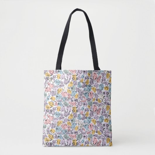 pastellfarbenes Brustdesign Tasche (Vorderseite)
