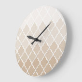 Pastellfarbenes, elegantes, braunes Quatrefolienmu Große Wanduhr (Winkel)